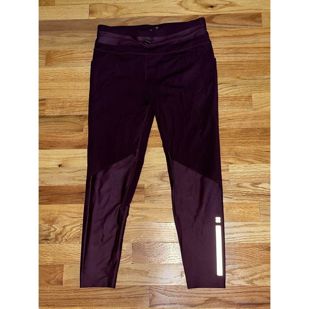 Sweaty Betty Power Pants‎ Midnight Cherry Drawstring M Reflective Leggings